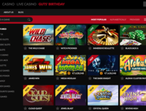 Guts Casino Lobby Screenshot