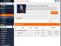 Pinnacle Betting Screenshot