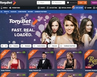 Tonybet Livecasino Lobby View